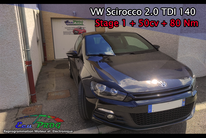 Volkswagen Scirocco 2.0 tdi 140hp -> Stage 1